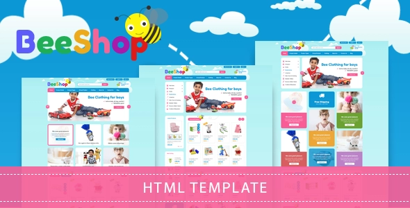 Bee Shop - 儿童商店 HTML 模板