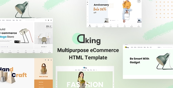 Dking - قالب HTML متعدد الأغراض للتجارة الإلكترونية