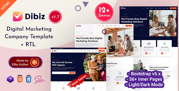 Dibiz - SEO Digital Marketing & IT Company HTML-Vorlage