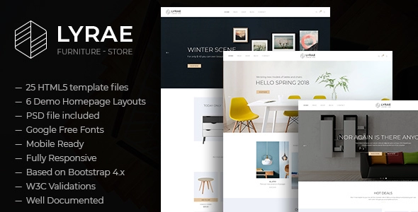 Lyrae | Mobilya Mağazası ve El Yapımı Mağaza HTML5 Şablonu