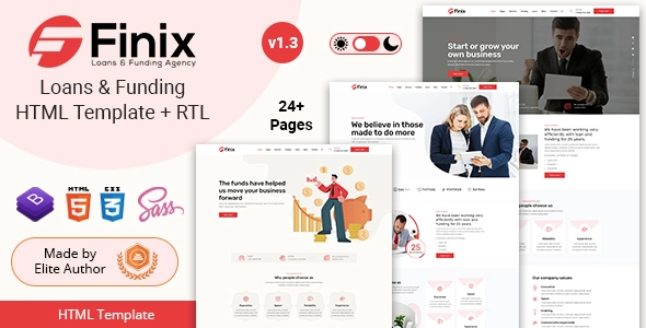 Finix - Plantilla Bootstrap 5 de préstamos y financiación