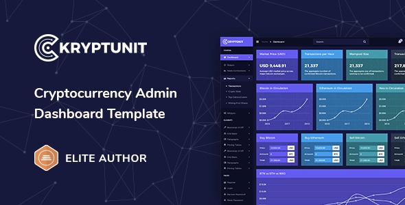 كريبتونيت - قالب لوحة تحكم إدارة العملات المشفرة