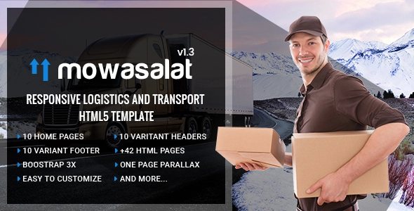 Mowasalat | Duyarlı Lojistik ve Taşımacılık HTML5 şablonu