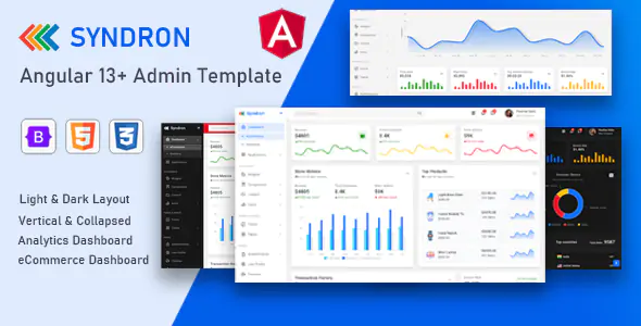 Syndron - Angular 13+ Bootstrap 5 Admin-Vorlage