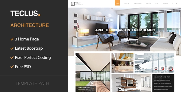 Teclus - Modello HTML5 di Architettura e Ristrutturazione