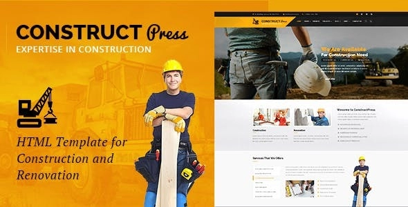 Construct Press - HTML-шаблон строительства и ремонта