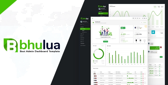 Bhulua - Bootstrap 4 管理テンプレート ダッシュボード