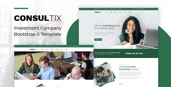 Consultix - Modello Bootstrap 5 per società di investimento