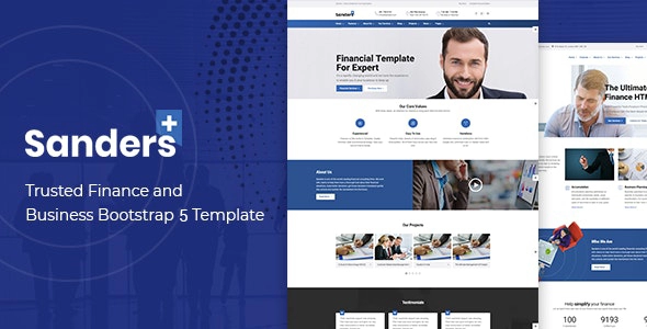 Plantilla HTML de negocios de finanzas - Sanders