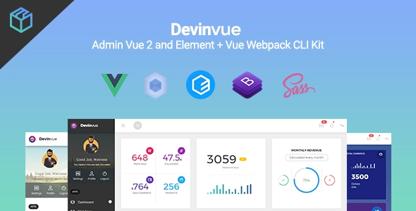 Devinvue – Admin Vue 2 und Element + Vue Webpack CLI-Kit